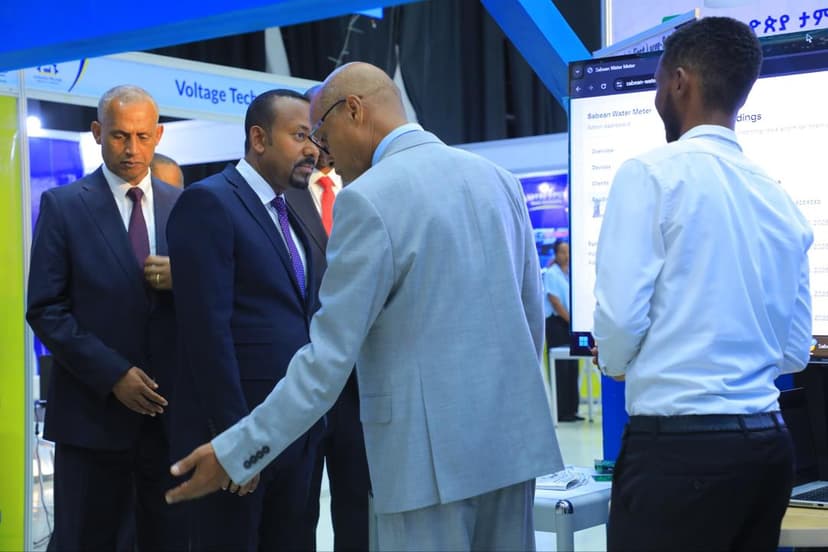 Addis Tech Group team with the Prime Minister